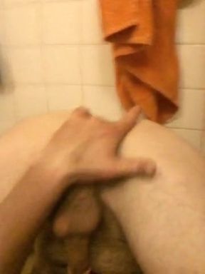 Slut boy fingers ass and swallows own load of cum!