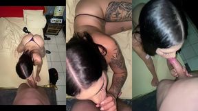 novinho nunca tinha ficado com uma mulher trans, dei um cha bem dado com minha cucetinha, e acabou gozando na minha boquinha