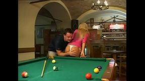 She'_s fucked hard on the pool table