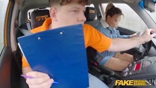 Fake Driving School Big tits Ukrainian blonde worst driver ever but this cheating wife is great fuck