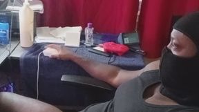 Forgot the camera was on. Long stroking session while I watch porn at my desk. #1