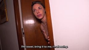 As a Joke About the Towel I Fuck My Roommate