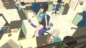 Humiliated Slave Endures Femdom Trampling & Facesitting at Police Station