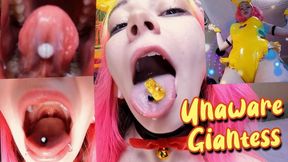 Unaware Giantess Eats All Her Cosplay Party Guests!