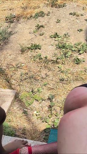 A Mature Sissy Gets Fucked Very Hard in the Garden by Master Bob