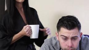 ”India Summer's trimmed beaver is drilled by her gifted stepson”