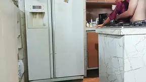 Spanish MILF gets lucky in silky robe