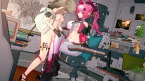Perlica X Yvonne - Keeping Her Teammates Balls Empty!