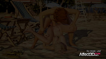 Blonde futa babe rides hard in animated cosplay