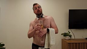 POINT OF VIEW of first-timer dude frolicking butler and slapping himself for you