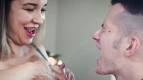 ”I taste my stepmommy's milk then she tastes my prick! - Francys Belle”