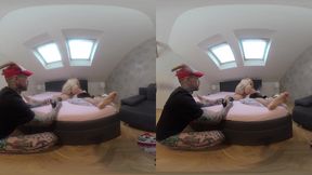 chloe chevalier vr part two – christmas anal creampie for submissive french teenager