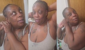 Afrer i Got a facial in the middle of doing my hair