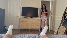 Cheating On My girlfriend With My Horny Step Sis-Sharing The bed