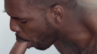 Young black guys kiss and prepare for passionate anal sex