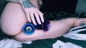 Horny ElizabethHunny Double Penetrates Her Holes