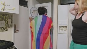 Lazy Roommate Punishment with Natalie Luxx and Ami Mercury Wedgie Wars