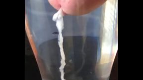 Cumming in a Glass – Intense Jerk Off Session With A Transparent Finish