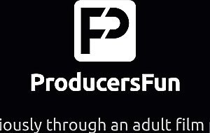 Dancing Striptease by sexy blonde followed by Mr Producer doing rough sex