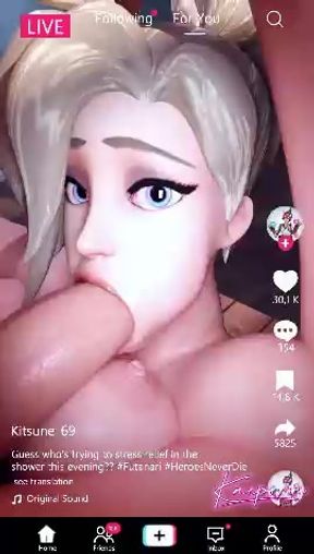 Mercy - Can You Replace My Dildo With Your Futa Cock?