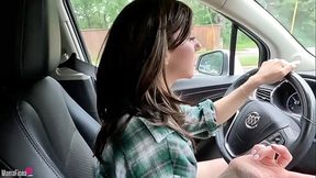 StepMom takes solo ride on tent pole in the woods