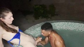 petite brunette trans hottie ava holt fucked deep in jacuzzi