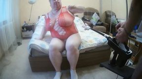 my meaty pussy squirts from a sex machine