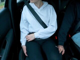 After the driving lesson, things got sexy inside the car
