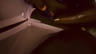 PLUS-SIZE WEARS UNDERGARMENTS and takes BIG BLACK COCK