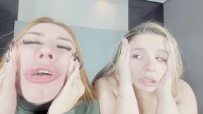 A BATTLE OF SILLY FACES BETWEEN BLONDE AND REDHEAD - BY ARIEL VS GABRIELA BLOND - CLIP 3