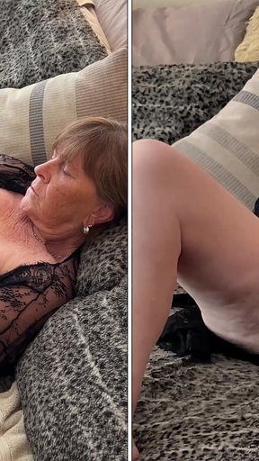 Granny S Back in Black 2 Dildo DP & Solo Masturbation Orgasms