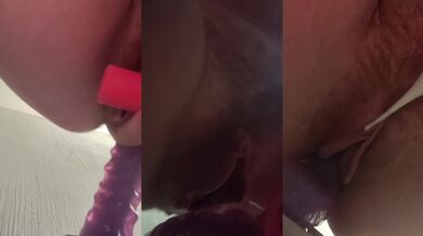 Squirting and cumming over and over