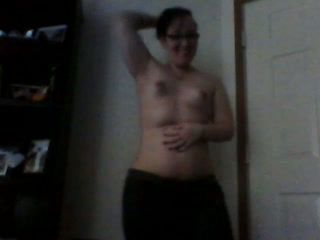 My sexy chubby gf with small boobs shows me striptease