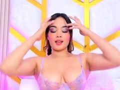 Chubby Brunette Big Boobs Dildo Masturbation