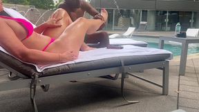 pool day with flight attendant fiona