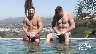 Jakob and Lane fuck bareback in this intense gay scene