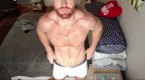 Ginger Hunk Seth Forena Bed Jerks his Cock Until He Cums