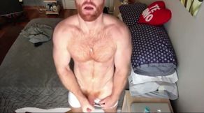 Ginger Hunk Seth Forena Bed Jerks his Cock Until He Cums