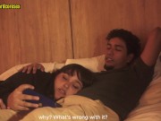Mi hermanastra se traga mi pene despues de ver una peli, casi nos descubren