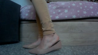 Dangling my new flats shoeplay for you!!