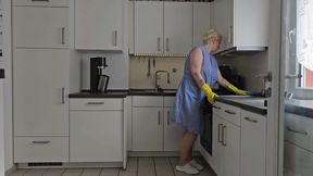 Disturbed while doing housework