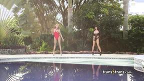 ”Foursome with trannies outdoor”