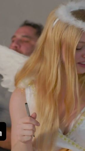 Petite Guardian Angel Seduces And Fucks Damon Because She Wants To Fix Him - ExxxtraSmall   Clip 1