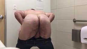 Hairy Daddy Bear Strokes His Meat