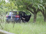 Ce voyeur lui plait, elle fait l amour avec lui dans sa voiture. Sexe et voyeurisme.