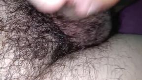 Pubic Hair Close up While Jerking - Cumshot Right on Camera Lens