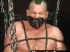 MuscleJockBound.com - Bigg Pete chained and gagged for intense bondage play