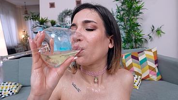 Megan Love's wet anal adventure with hard fucking and a stream of piss right into her mouth from a big cock EKS569