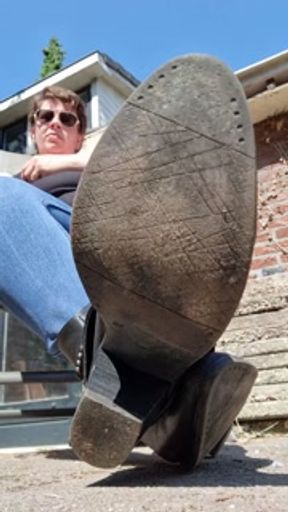 Sweaty feet in my boots because of the sun. What else do you want? Lick-Sniff-Eats?!?!