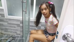 Young Filipina cutie takes a big dick